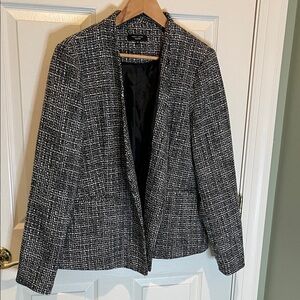 New Look Black and White Tweed Blazer